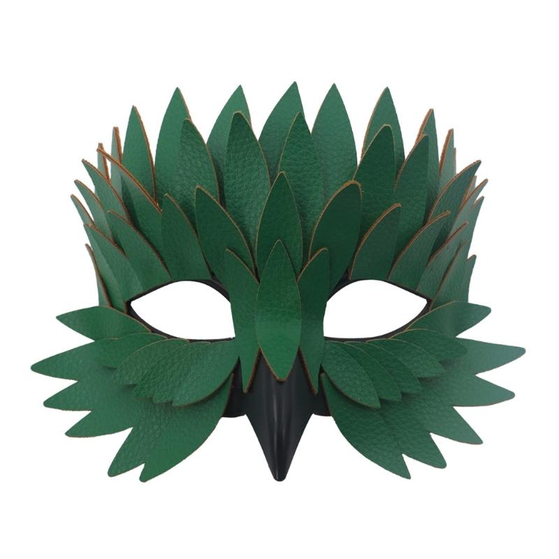 Unique Bird Beak Feather Style Half Face Mask Cosplay Accessory For Costume Parties Masquerades Theme Event
