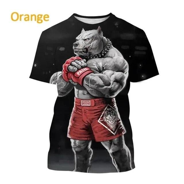 New BJJ Animal T Shirt Men's Jiu-Jitsu Lovers Cool Fashion Short-sleeved T Shirt Harajuku Style Streetwear Top 3D Print T-shirt