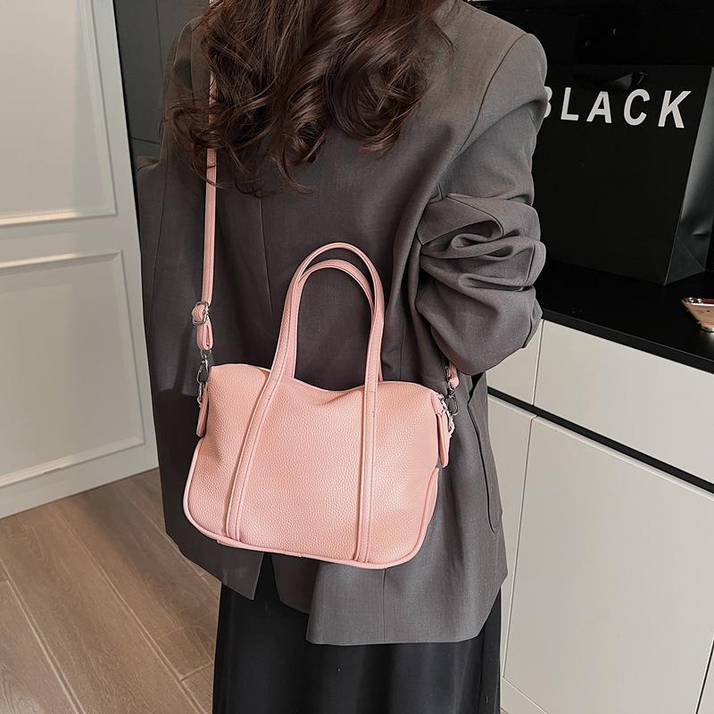 Korean version of fashionable portable women's bag 2025 new solid color simple small square bag versatile shoulder messenger bag
