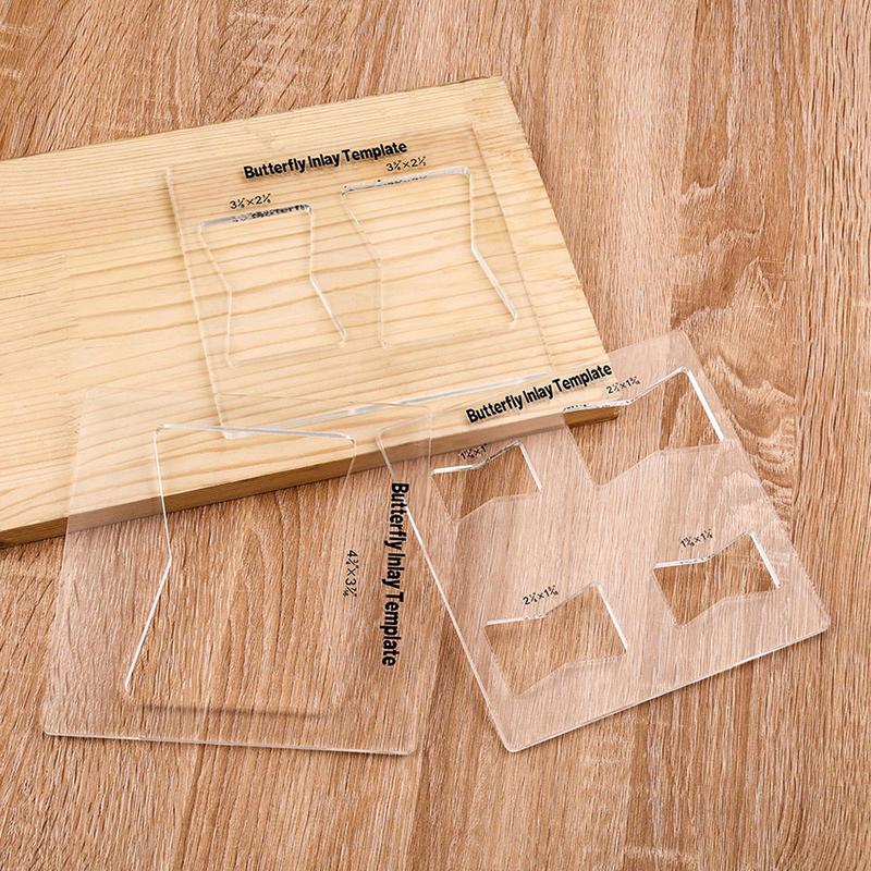 Fliege Oberfräsen-Schablone Vorrichtung Bausatz 3X Acryl Fräseinlagen Teile Werkzeug Transparent Deutlich Markierte Maße Zur Verbesserung von Projekten