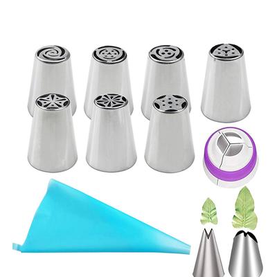 7/11Pcs/Set Tulip Icing Piping Nozzles Stainless Steel Flower Cream Pastry Tips Nozzles Cake Decorating Tools