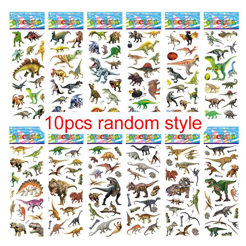 10sheets 3D Bubble Decorative Sticker Colorful Cartoon Cute Style Reusable Stickers for Birthday Christmas New Year Gift TMZ