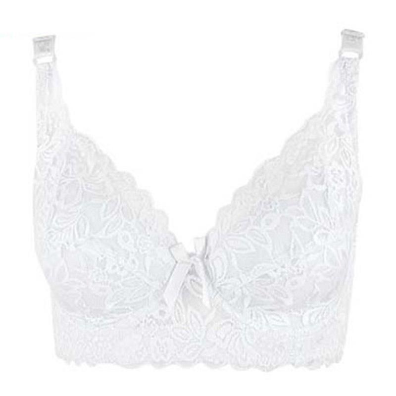 Plus Size Wireless Push-Up Lace Bra - Comfortable Support for Women
