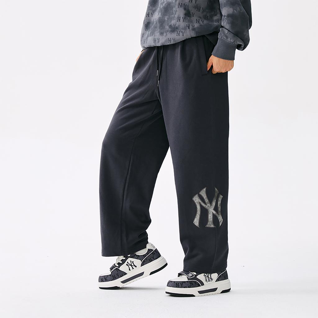 New MLB MONOGRAM Collection New York Yankees 25FW Casual Pants Unisex Standard Charcoal Gray 3APTM0154-50CGS