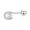 Floral Pave Diamond Mini Screw Stud Earrings 