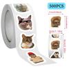 500Pcs Funny Stickers for Kids Cat Cartoon Roll Stickers for Children Animal Packaging Stickers Photocard Decor Pack Lables