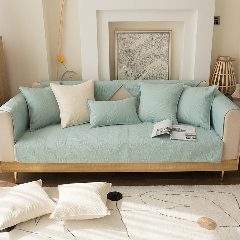 Foreign Trade Pure Cotton Four-Season Universal Non-Slip Sofa Cushion Fashionable Modern Simple Living Room Cover Washed Sofa Cushion