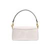 COACH Tabby 20 embossed classic presbyopic flap logo lock hardware buckle patent leather hand shoulder bag small women's white