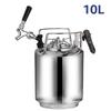 Butoi Cornelius de 2,5 galoane 10L(Corny) Butoi de bere din oțel inoxidabil cu robinet și kit de încărcare CO2, Set Kegerator pentru bere