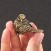 Small Sparrow Statue Metal Brass Tea Pet Table Ornament Home Decoration Accessories Retro Bird Animal Figurines Miniatures Craft