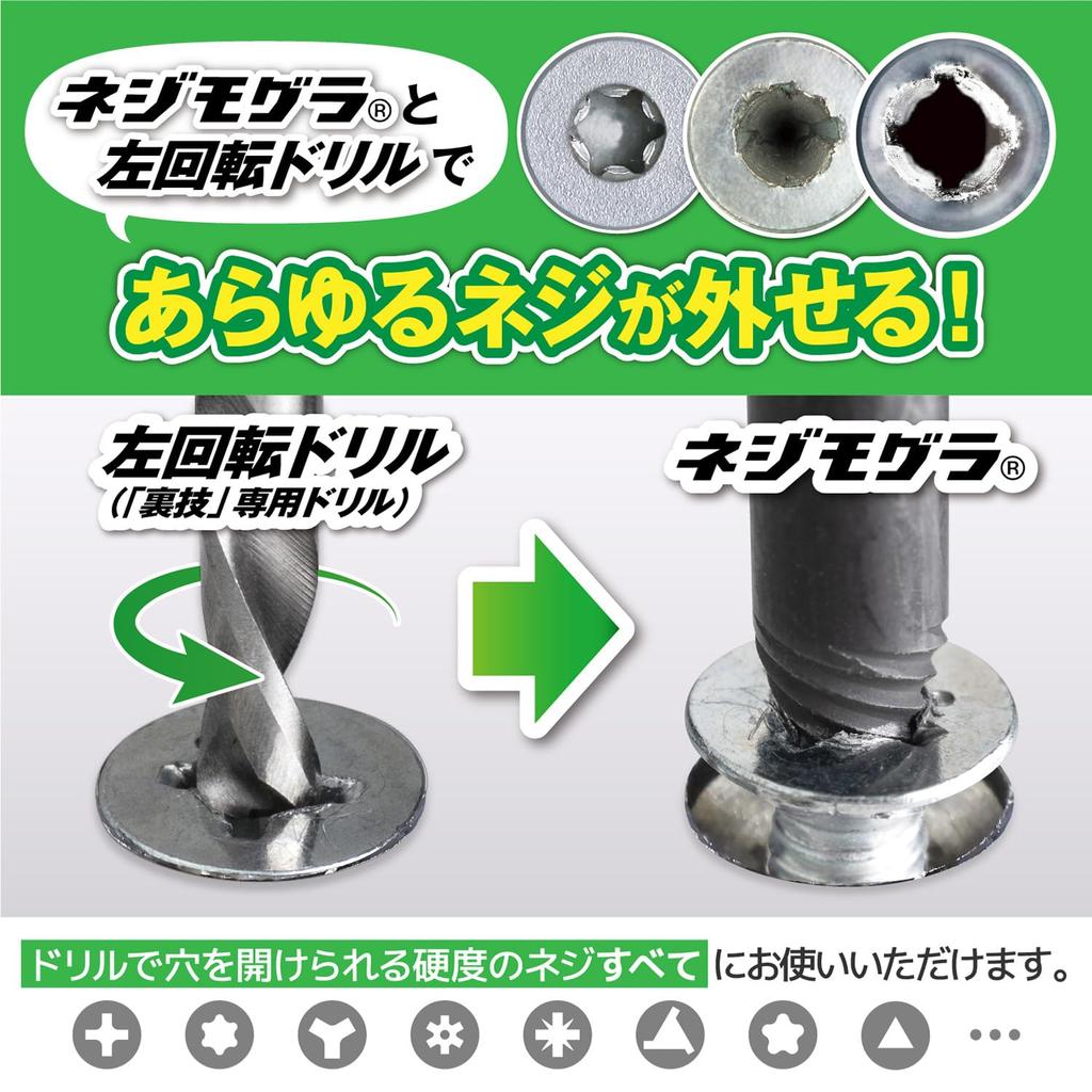 Engineer MINI Drive & Screw Mole "Trick" Set, for stripped and stripped screws, compatible with screw head diameters from 7 to 9.5 mm, TDZ-830