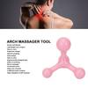 Arch Handheld Massager Tool Triangle Reduce Soreness Mini Handheld 4 Point Massager Pink