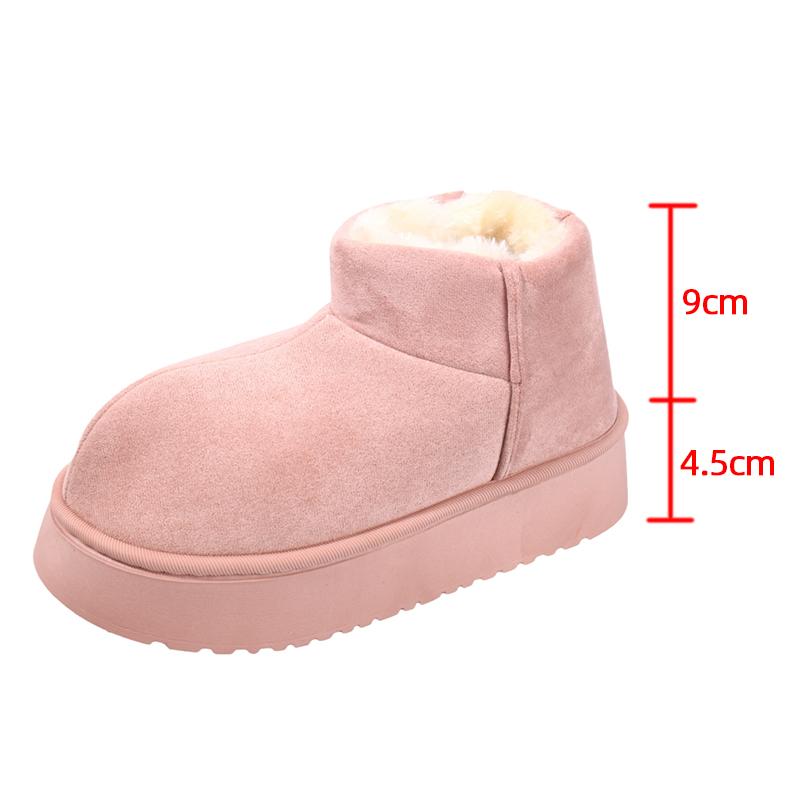 Fashion Women's Winter Warm Plush Snow Boots Thick Bottom Slip On Cotton Padded Shoes Woman 2025 New Non Slip Platform Ankle Botas Mujer