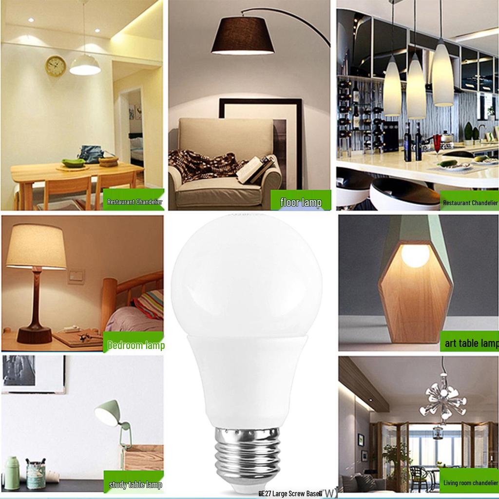 Energie sparende LED-Glühbirne, E27-Schraubfassung, superhelles warmweißes Licht für die Heimbeleuchtung.