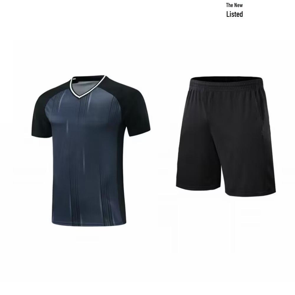 Breathable Referee Uniform Set - Men's Short Sleeve Top & Pants, Women's Competition Gear