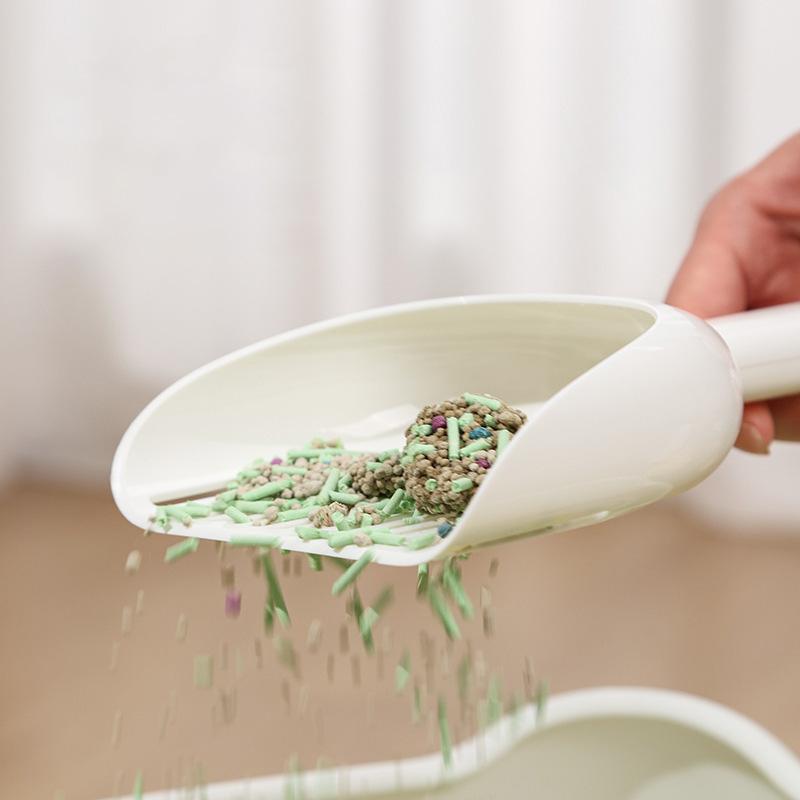 Wall Mounted Cat Litter Scoop Fine Mesh Double Size Gap Sifter Plastic Poop Cleaner Tool for Pet Waste Management Home Use Bathroom Organization