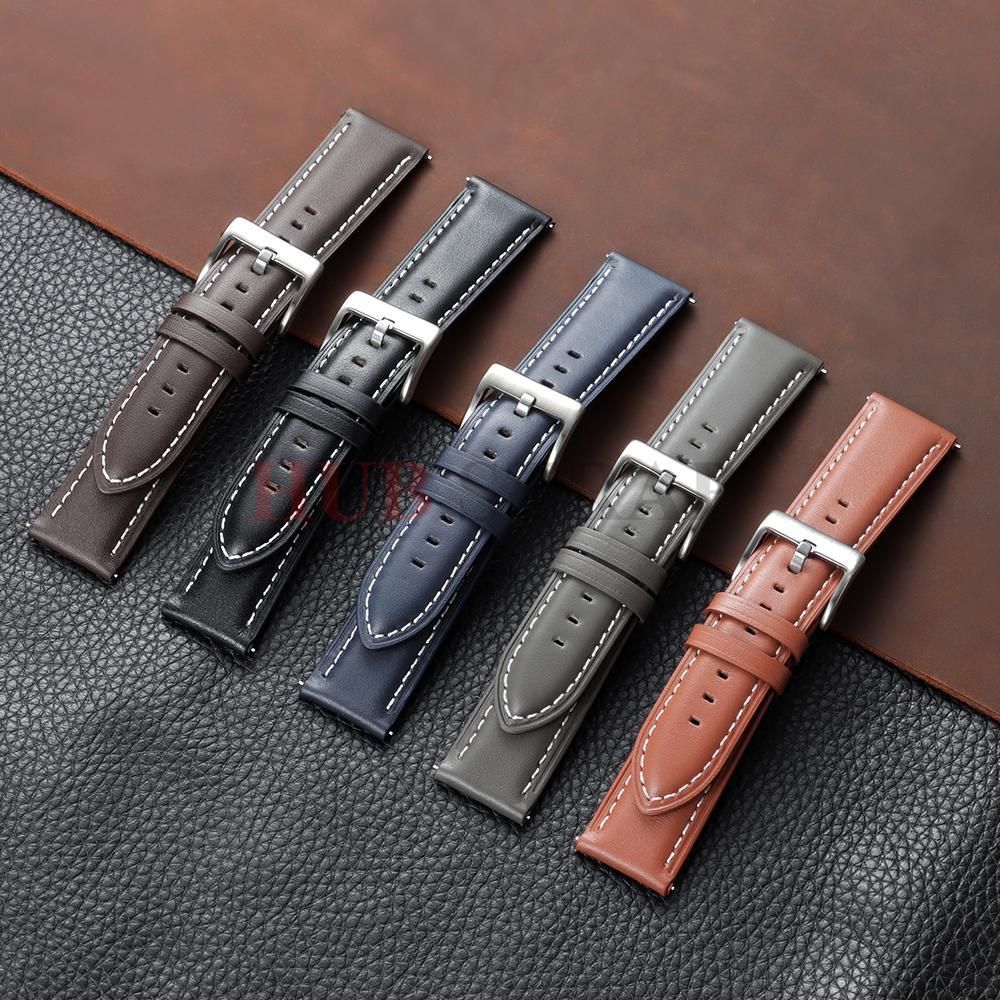 Cinturino per Orologio in Pelle di Vitello Materiale Morbido Cinturino da Polso 18mm 20mm 22mm con Fibbia in Acciaio Inossidabile Accessori per Orologio