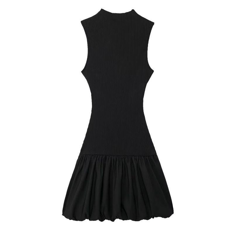 Kaslead New Arrival Women's Clothing Fashion Style Fashion Silm Balloon Style Rib Dress 0085361