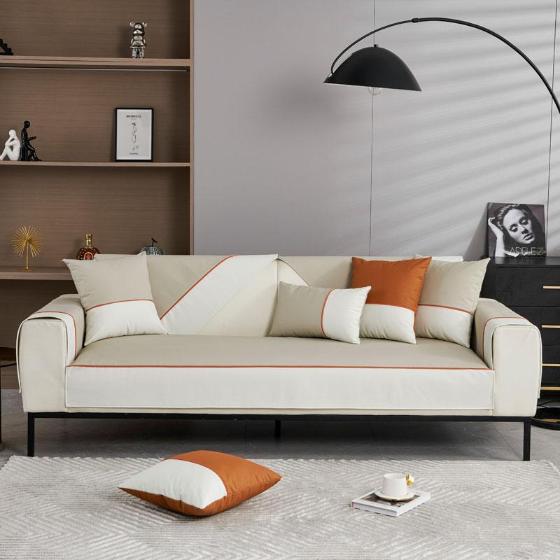 Technologia Skórzany Pokrowiec na Sofę Wodoodporny Zwierzę Narożnik Sofa Fotel Nakładki Ochraniacz Mebli Luksusowy
