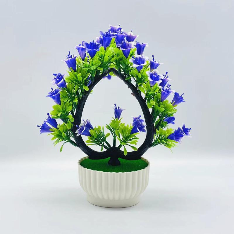 

Настольная имитация комнатного растения в горшке, лилия в форме сердца, искусственный цветок, маленькое украшение, растительное украшение фиолетовый/синий