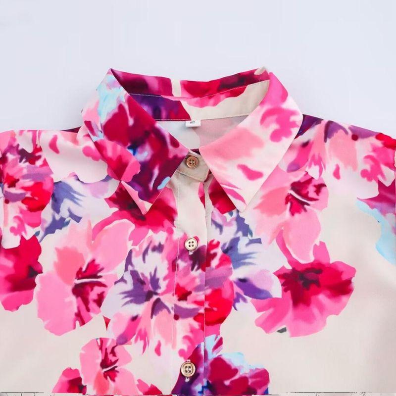 Kaslead New Arrival Women's Fashion Style Fashion Minimalist Casual Print Shirt Top and Trousers Suit