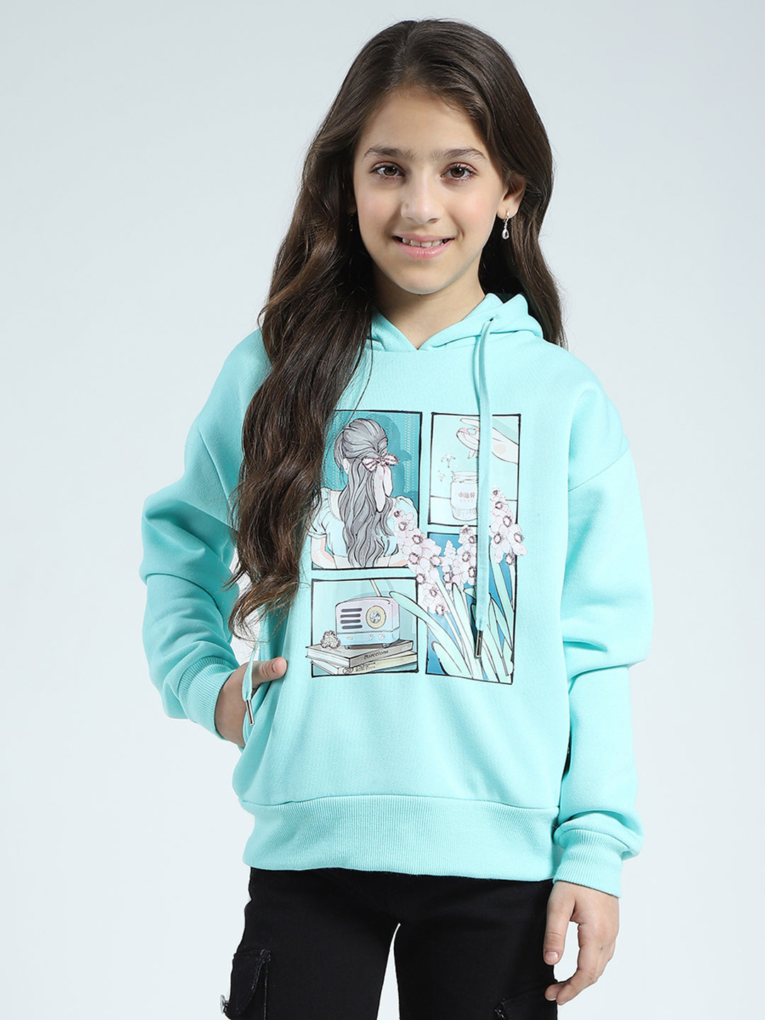 Monte Carlo Girl Regular Fit Blue Sweatshirt 9-10 Years синий