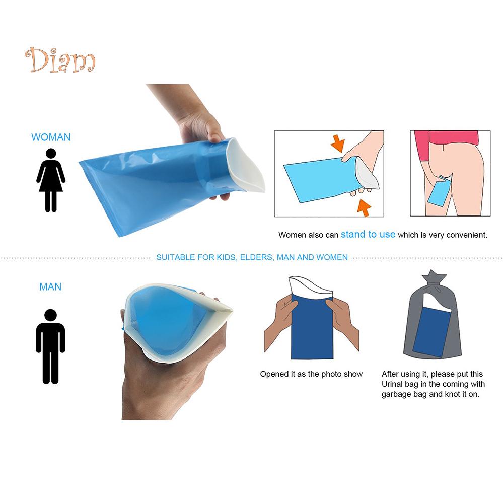 Super Tienda de Belleza 12 Piezas Hombres Mujeres Niños Viaje al Aire Libre Bolsa Desechable para Orina Inodoro Urinario Bolsa para Orinar
