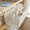 No Drill Space-Saving Shelf Hollow Door Bedroom Organizer Simple Bedside Hanging Basket  Bedroom