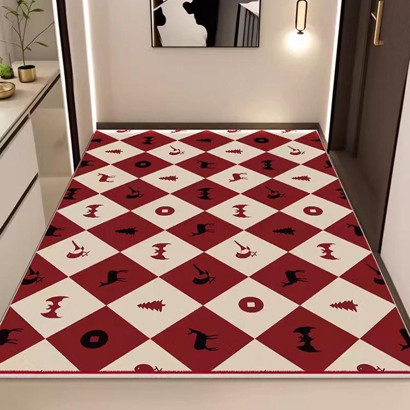 Red Series Joyful Carpet for Living Room Bedroom Hallway Decorative Mat Non-slip Decoration Table Sofa Soft Rug Friend's Gift