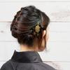 Watmosphere Kanzashi Kimono Haarschmuck, hergestellt für formelle Anlässe und den Einzug, Modell 20w510X01Y01, Haarnadel, Maki-e Accessoire, Japan, zweiteiliges Set, zum Tragen, Tomesode