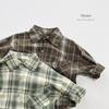 2025 Spring/Autumn Korean-Japanese Retro Plaid Shirt for Boys & Girls