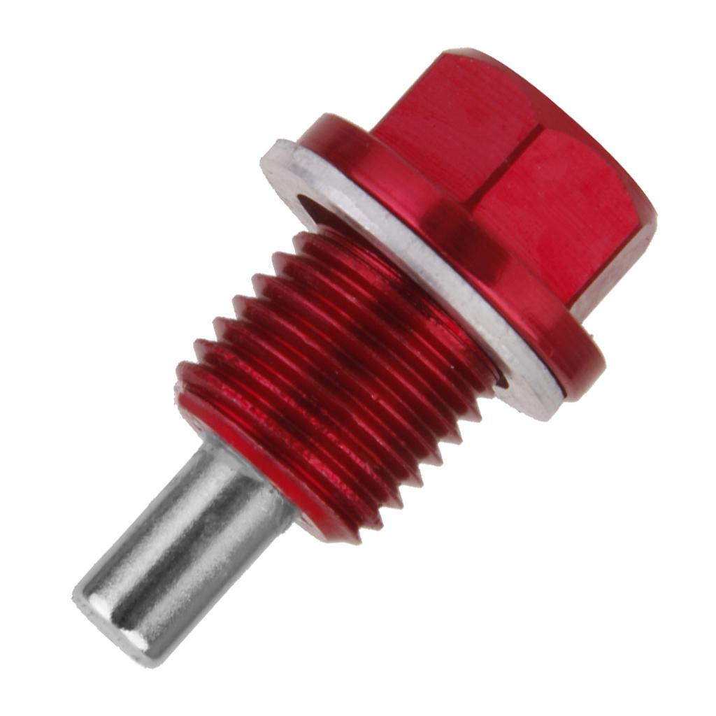 M14X1.5 UNIVERSAL Red ANODIZED Magnetic Engine Oil//Transmission Drain Plug