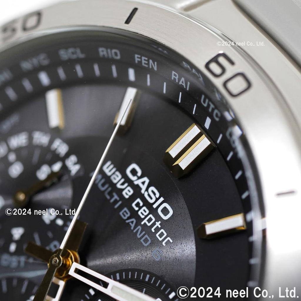 Casio Wave Ceptor WVQ-M410DE-1A3JF Herren Silber Solar Funkuhr (Offizielles japanisches Produkt)