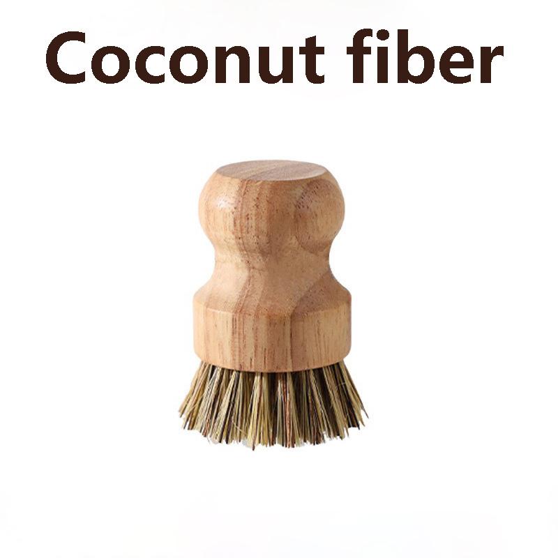 1PC Kitchen Cleaning Brush Wooden Dish Brush with Natural Sisal and Coconut Durable Portable Eco Friendly Zero Waste