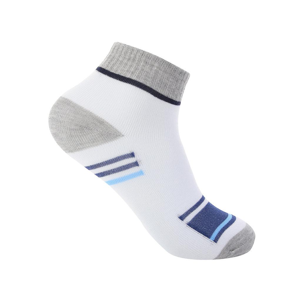 Men Socks Cotton Sports Breathable Socks Patchwork Color Stripe Casual Athletic Thin Middle Tube Socks