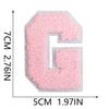 7Cm White Background Pink Character Embroidery Cloth Sticker English Towel Embroidery Letter Computer Embroidery Chapter Boy Embroidery Post