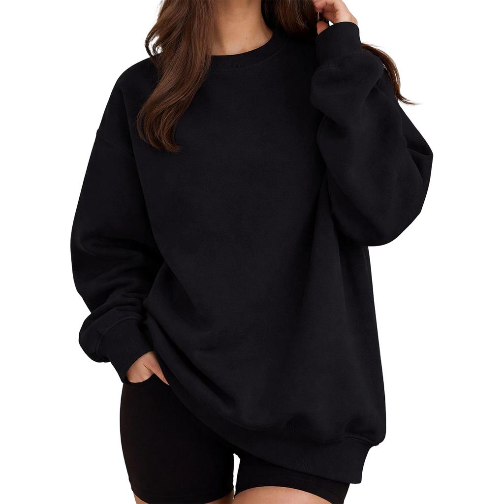 Women's Fashion Casual Long Sleeve Printed Crewneck Sweatshirt Top