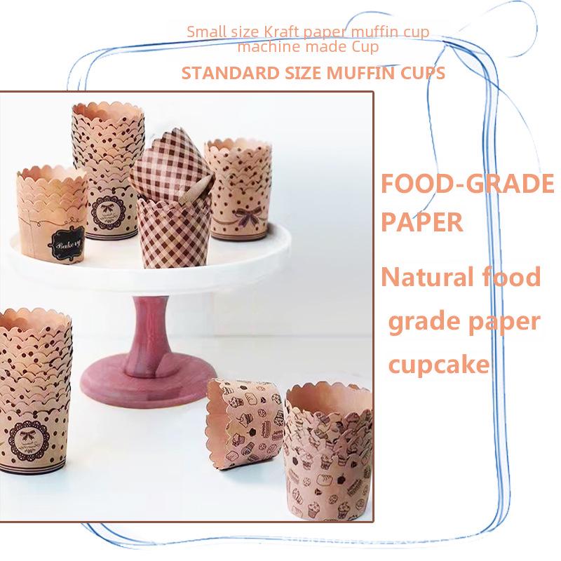 

50-Pack Heat-Resistant Kraft Paper Baking Cups for Muffins & Cakes