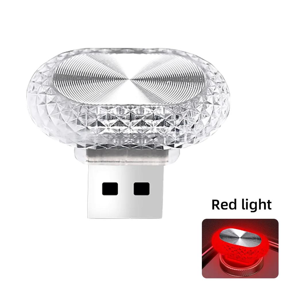 1/2pcs Car Interior Light LED Ambient Light Mini USB Decoration Light Environment Light RGB Color Car Accessories Plug and Play