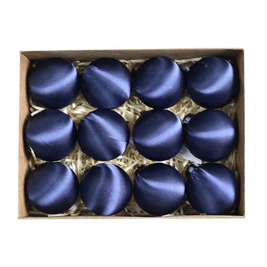 12Pcs/Set 6CM Velvet Christmas Ball Ornament Shatterproof Plastic Reusable Holiday Xmas Tree Hanging Flocked Ball Decoration Pendant