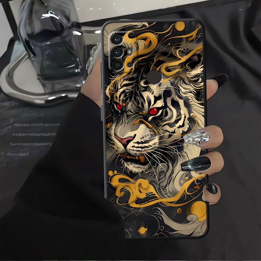 Phone Cover Case for Motorola Moto G52 G53 G30 G51 G73 G50 G71 Edge 20 Pro 30 Lite G22 Edge40 G60s G32 Cool Tiger Lion