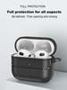 Waterproof Carbon Fiber Texture Soft Silicone Earphone Case With Keychain Hook For Apple Airpods Pro 2 Generation 2nd Air Pods 3 Gen Shockproof Cover