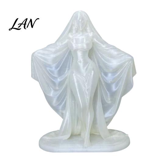 Fall Resistant Statue 3D Printed Goddess Statue, Gothic Minimalist Figurine, Modern Mysterious Figurine Sculpture for Home Office Desk Shelf
