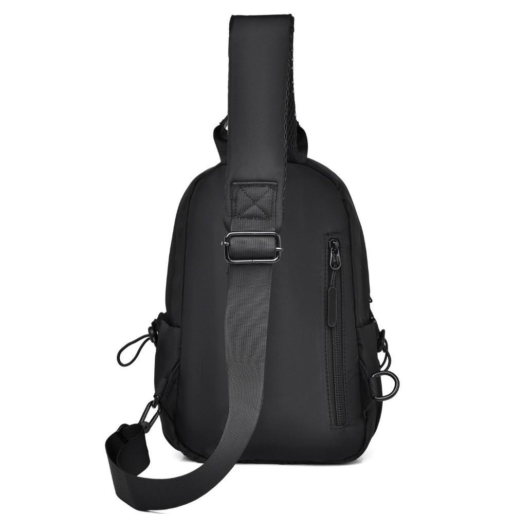 Multifunction Sports Crossbody Bag Solid Color Nylon Shoulder Bag Casual Men's Chest Bag  Fitness