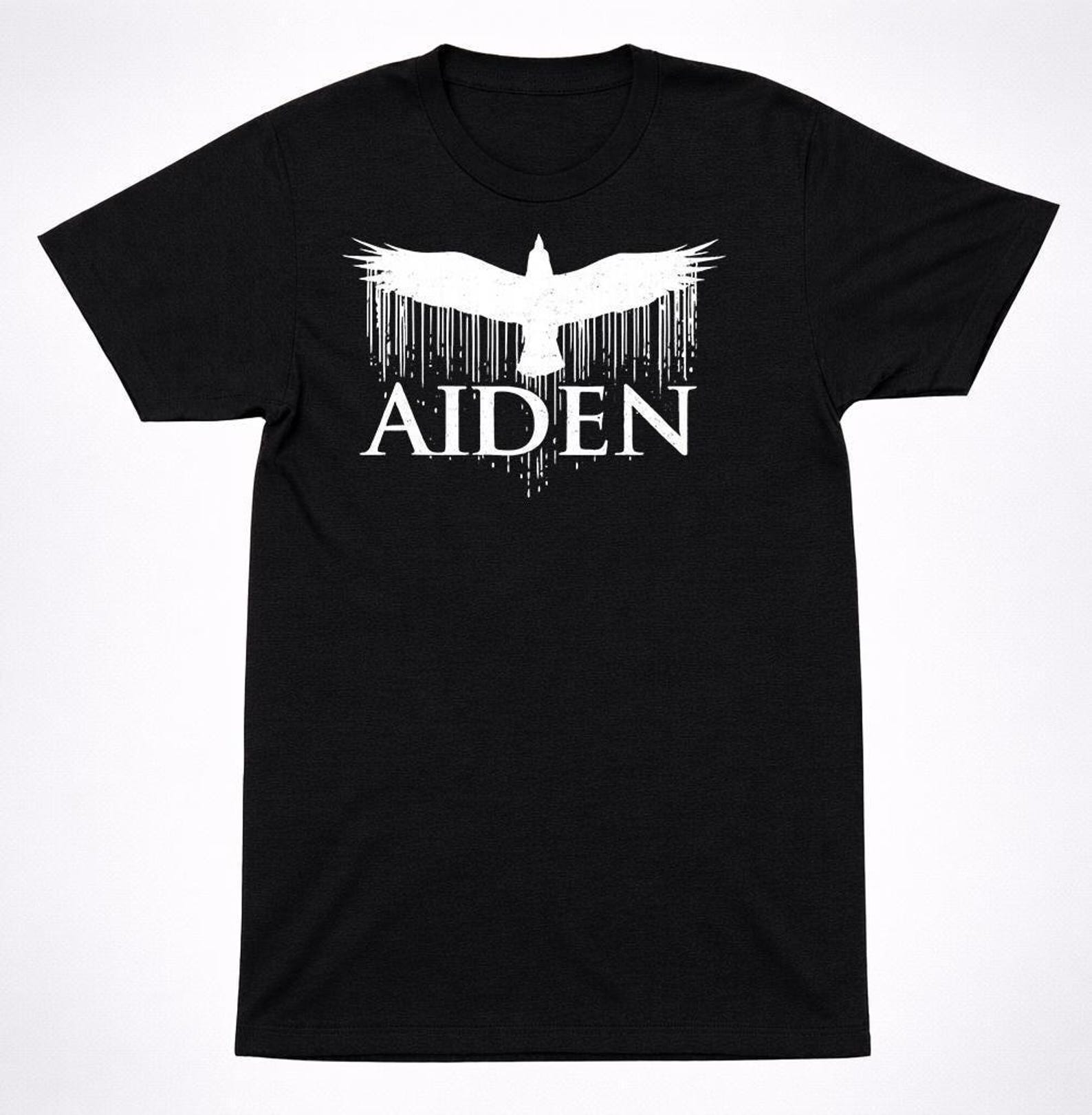 Aiden Dove Logo T-Shirt: Emo Post-Hardcore Band (Unisex Black) S