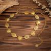 Y2K Adjustable Metal Belt Belly Chain for Women 2025 Trendy Jewelry Accessories Vintage Geometric Turquoise Body Chain