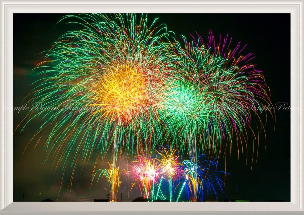 wallpaper poster Window View Fireworks Christmas Window Characro 594mm x Architectural wallpaper paint in Wall sticker Bath poster Painting-style