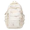 Stylish And Cute Bow Backpack Women'S Fresh Puffs Class Schoolbag Primary School Students Lightweight Weight Weight Reduction Backpack
