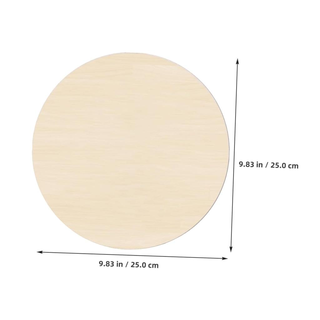 KALLORY Round Wooden Boards, 25cm, Set of 5, Wooden Plates, Round Wood, DIY Crafts, Handmade, Tole Painting, Signs, Trivets, Materials, Handmade Art