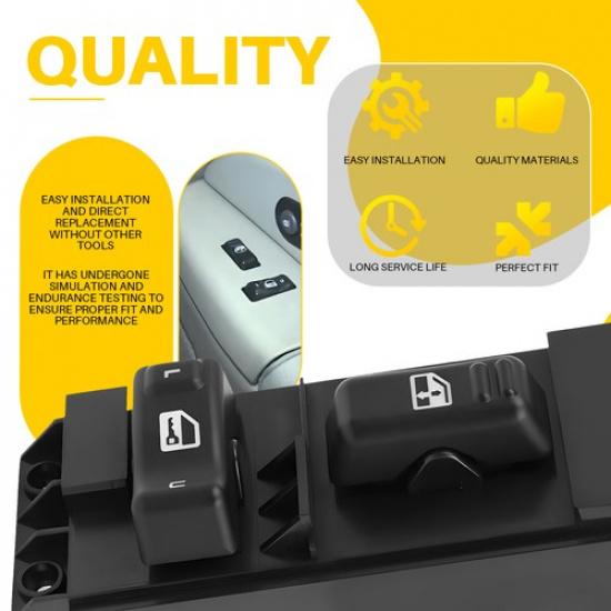 RH Window Door Lock Switch For Chevy Silverado Suburban Tahoe GMC Yukon 00-02 EV